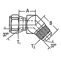 2070 37º Flare Swivel to 37º Flare